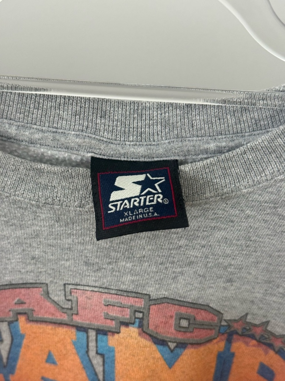 Vintage NFL Denver Broncos 1997 AFC Champions Grey Sweatshirt - Picture 3 of 5
